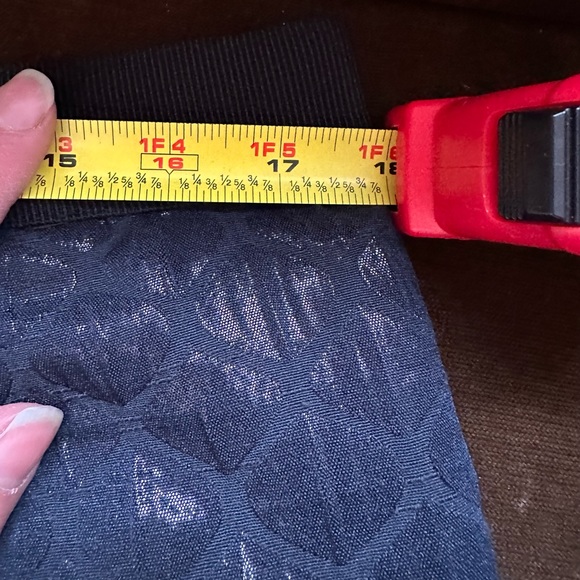 LOFT Dark Blue Quilted Metallic Mini Skirt SZ XL. With Pockets. - Picture 11 of 13